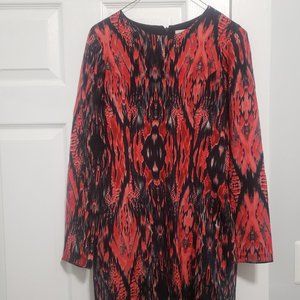 PARKER red snake print sheath Dress